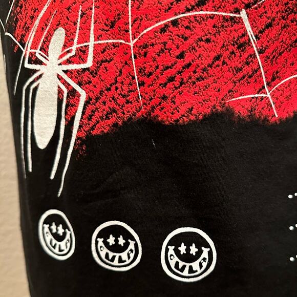 NWT CVLA (Civil Regime) x Marvel Comics Spider-Man Art Graffiti black Tee M - Picture 4 of 5